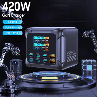 420W USB Type-C Charger – Powerful GaN Fast Charging Hub