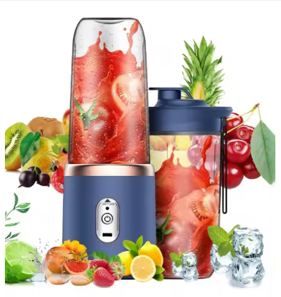 Compact fruit blender with 6 blades