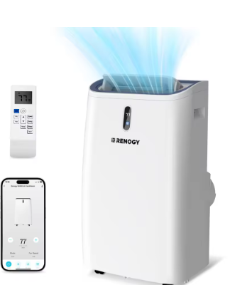 Renogy 14000 BTU portable air conditioner with WiFi smart control for large rooms and RVs