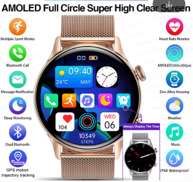 2026 New Smartwatch Women AMOLED HD Screen