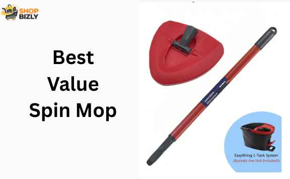 O-Cedar EasyWring Spin Mop cleaning hardwood flooring with controlled moisture