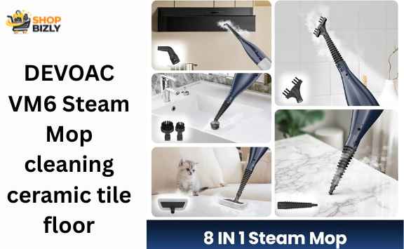 DEVOAC VM6 Steam Mop on sealed hardwood floor