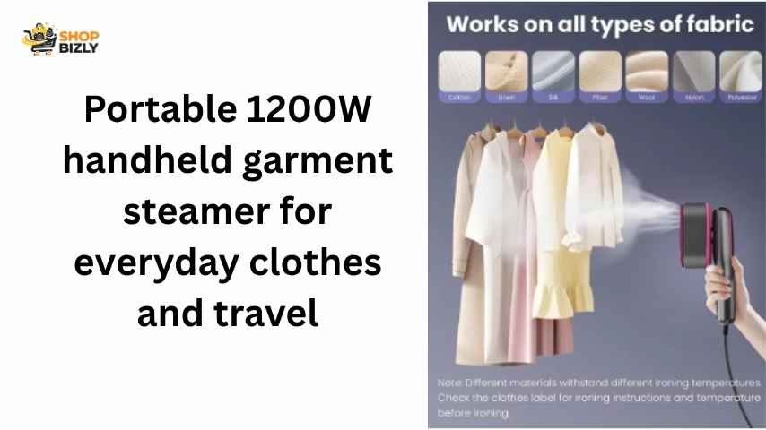 Portable 1200W handheld garment steamer for everyday clothes and travel