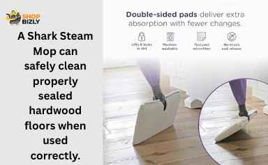 A Shark Steam Mop can safely clean properly sealed hardwood floors when used correctly.