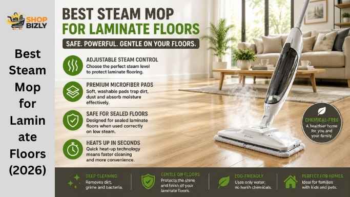 Best steam mop cleaning sealed laminate flooring in a modern living room