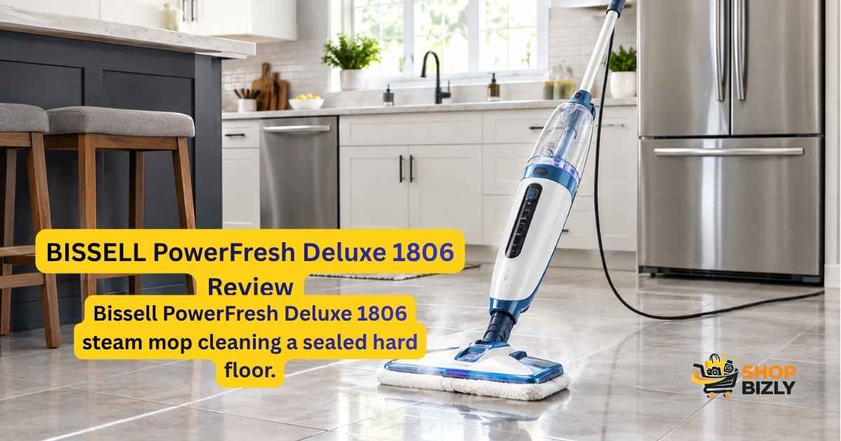 Bissell PowerFresh Deluxe 1806 steam mop cleaning sealed tile floor